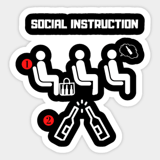 Social Instruction Beer Sticker